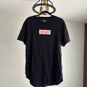 Hollister Black Tee with Gradient Logo